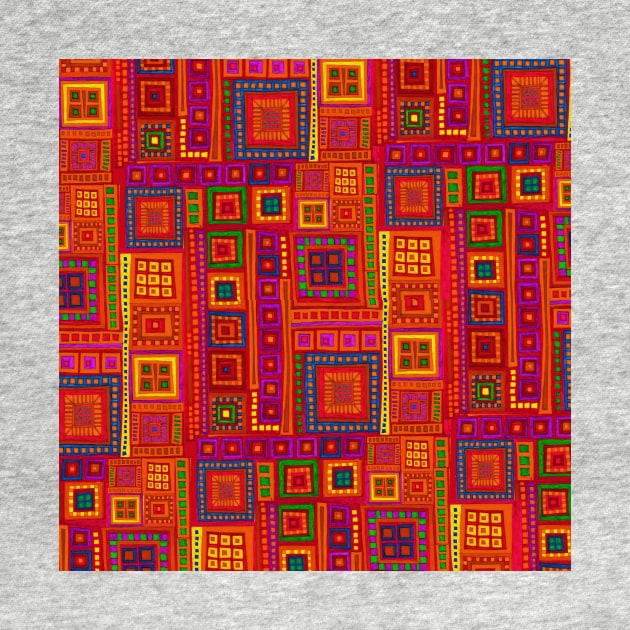 Hot Color Squares inspired by India by astrongwater